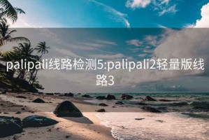 palipali线路检测5:palipali2轻量版线路3