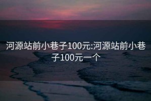 河源站前小巷子100元:河源站前小巷子100元一个