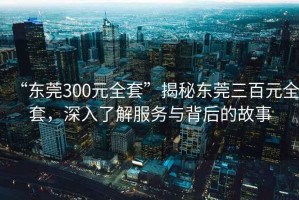 “东莞300元全套”揭秘东莞三百元全套，深入了解服务与背后的故事