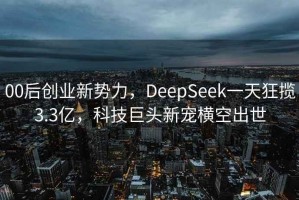 00后创业新势力，DeepSeek一天狂揽3.3亿，科技巨头新宠横空出世