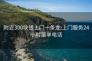 附近300块钱上门一条龙:上门服务24小时接单电话