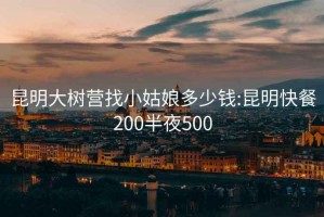 昆明大树营找小姑娘多少钱:昆明快餐200半夜500