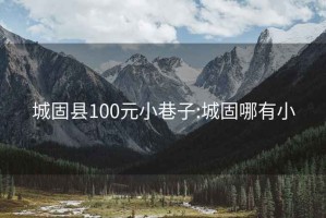 城固县100元小巷子:城固哪有小