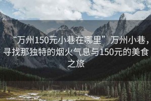 “万州150元小巷在哪里”万州小巷，寻找那独特的烟火气息与150元的美食之旅