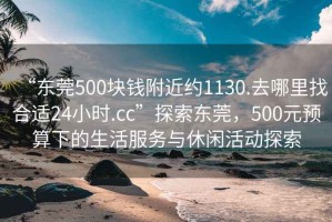 “东莞500块钱附近约1130.去哪里找合适24小时.cc”探索东莞，500元预算下的生活服务与休闲活动探索