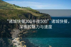 “诸城快餐200半夜500”诸城快餐，深夜的魅力与速度