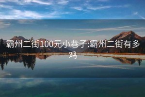 霸州二街100元小巷子:霸州二街有多鸡