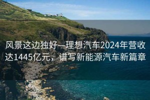 风景这边独好—理想汽车2024年营收达1445亿元，谱写新能源汽车新篇章