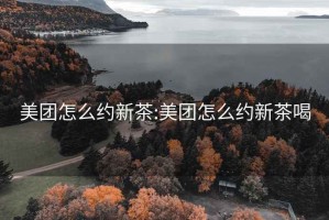 美团怎么约新茶:美团怎么约新茶喝