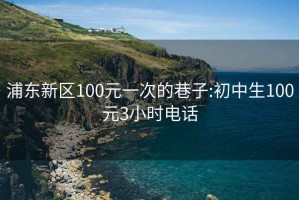 浦东新区100元一次的巷子:初中生100元3小时电话