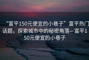 “富平150元便宜的小巷子”富平热门话题，探索城市中的秘密角落—富平150元便宜的小巷子