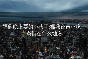 福鼎晚上耍的小巷子:福鼎夜市小吃一条街在什么地方