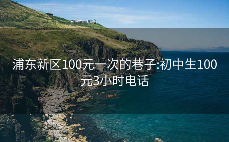 浦东新区100元一次的巷子:初中生100元3小时电话