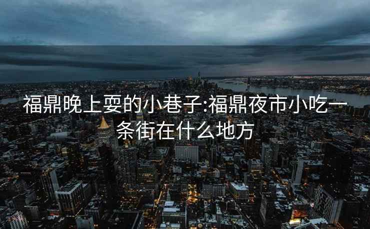 福鼎晚上耍的小巷子:福鼎夜市小吃一条街在什么地方