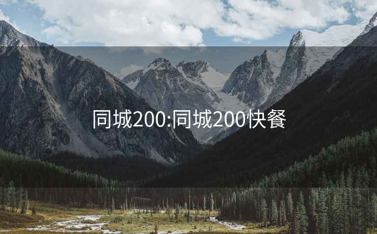 同城200:同城200快餐