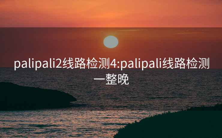 palipali2线路检测4:palipali线路检测一整晚