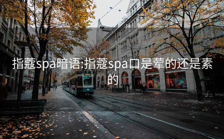 指蔻spa暗语:指蔻spa口是荤的还是素的