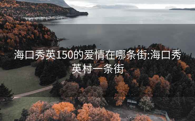 海口秀英150的爱情在哪条街:海口秀英村一条街