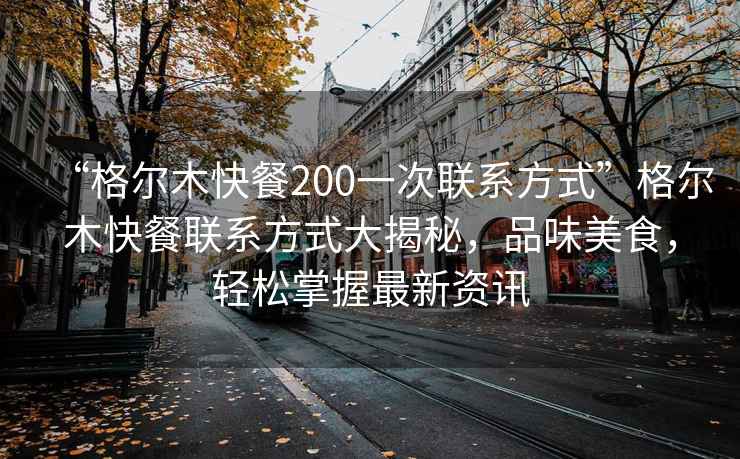 “格尔木快餐200一次联系方式”格尔木快餐联系方式大揭秘，品味美食，轻松掌握最新资讯