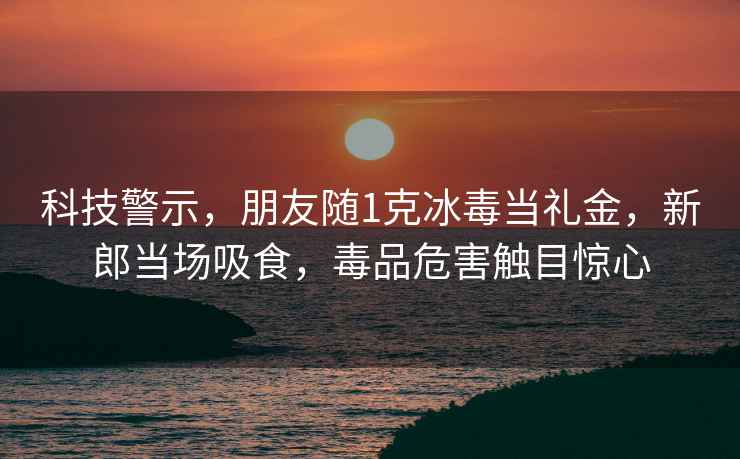 科技警示，朋友随1克冰毒当礼金，新郎当场吸食，毒品危害触目惊心