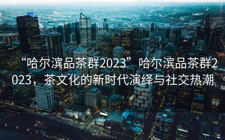 “哈尔滨品茶群2023”哈尔滨品茶群2023，茶文化的新时代演绎与社交热潮